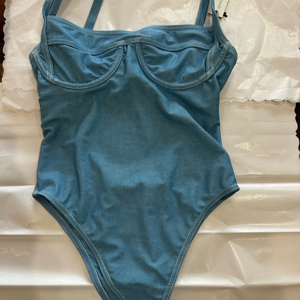 Lovers + Friends Blue One Piece Swimsuit